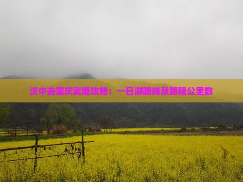 汉中去重庆武隆攻略：一日游路线及路程公里数