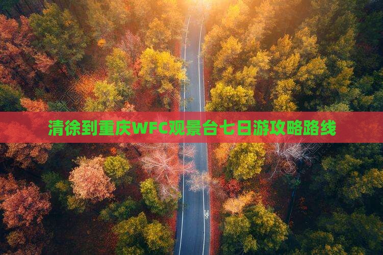 清徐到重庆WFC观景台七日游攻略路线