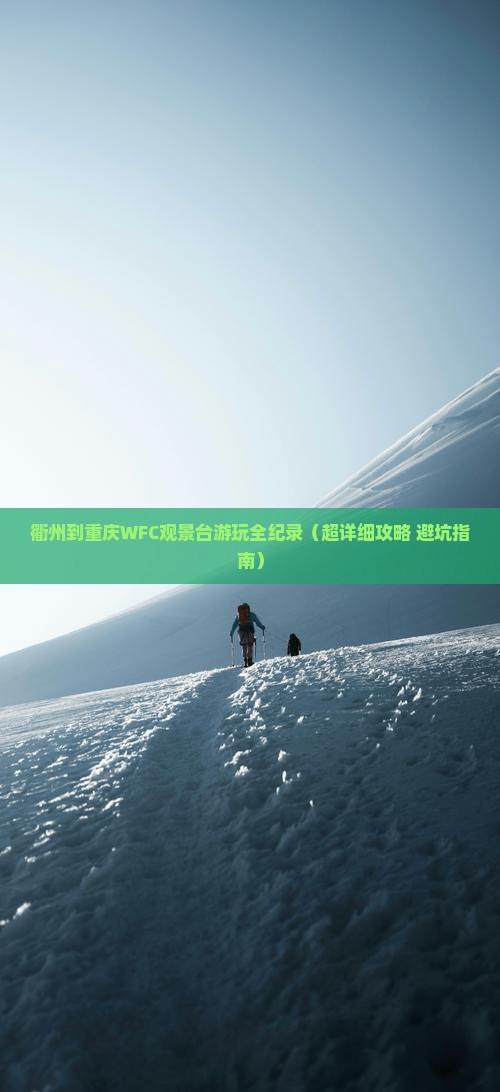 衢州到重庆wfc观景台个人游