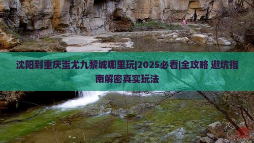 沈阳到重庆蚩尤九黎城哪里玩