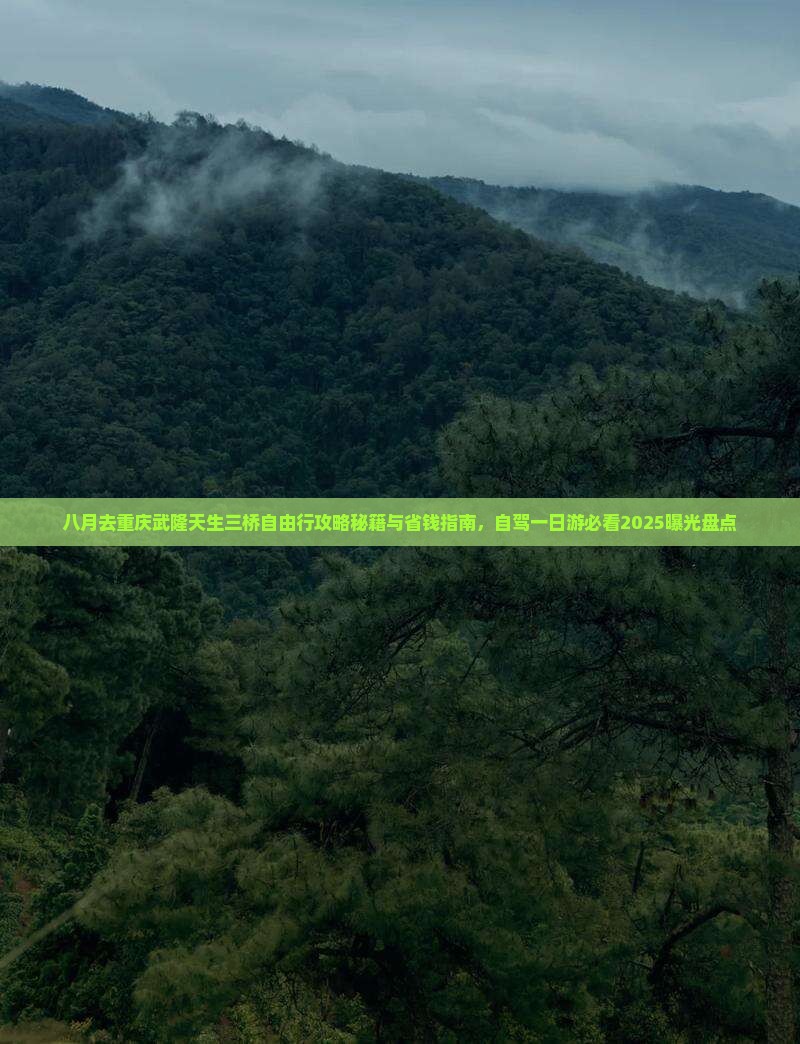 八月去重庆武隆天生三桥自由行