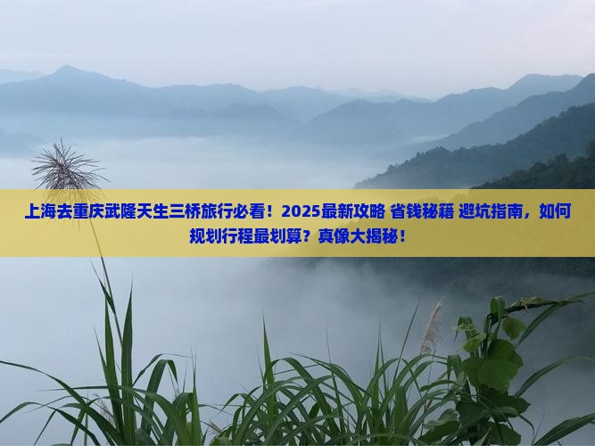 上海去重庆武隆天生三桥旅行社