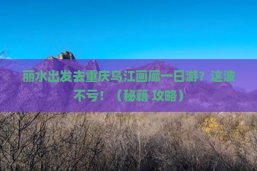 丽水去重庆乌江画廊一日