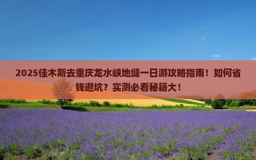 佳木斯去重庆龙水峡地缝一日