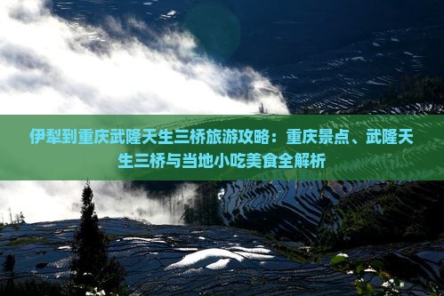 伊犁到重庆武隆天生三桥旅游小吃