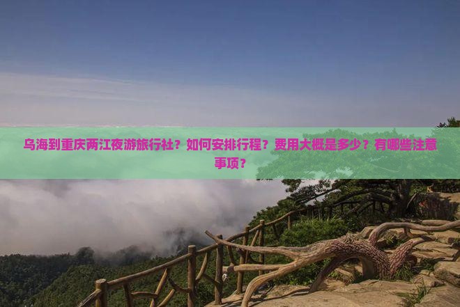 乌海到重庆两江夜游旅行社？如何安排行程？费用大概是多少？有哪些注意事项？