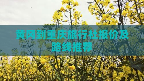 黄冈到重庆旅行社报价及路线推荐