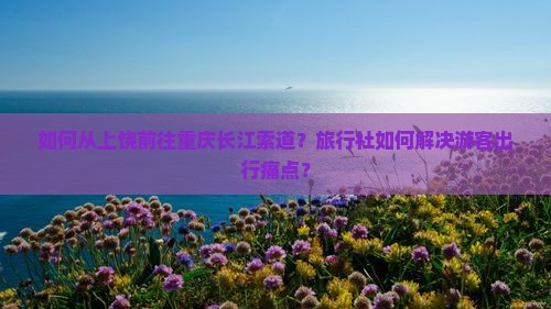 如何从上饶前往重庆长江索道？旅行社如何解决游客出行痛点？