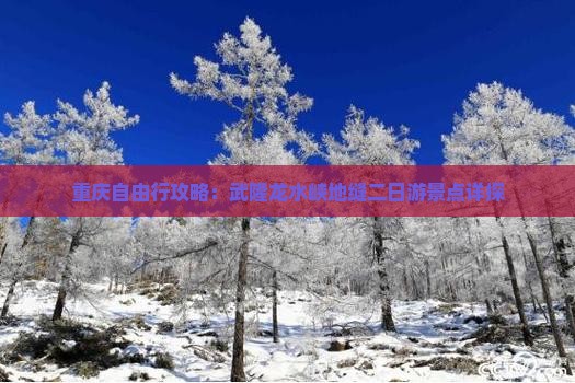 重庆自由行攻略：武隆龙水峡地缝二日游景点详探