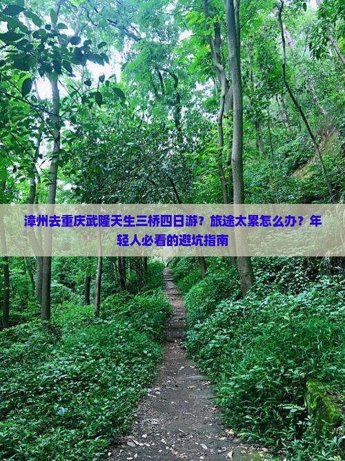 漳州去重庆武隆天生三桥四日游？旅途太累怎么办？年轻人必看的避坑指南