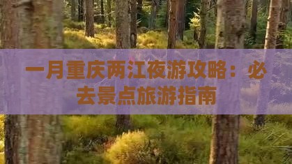 一月重庆两江夜游攻略：必去景点旅游指南