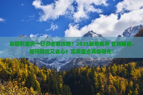 阜阳到重庆一日