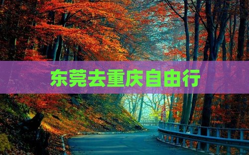 东莞去重庆自由行