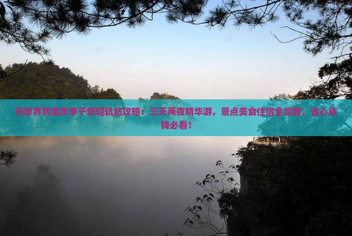 张家界到重庆李子坝轻轨站攻略