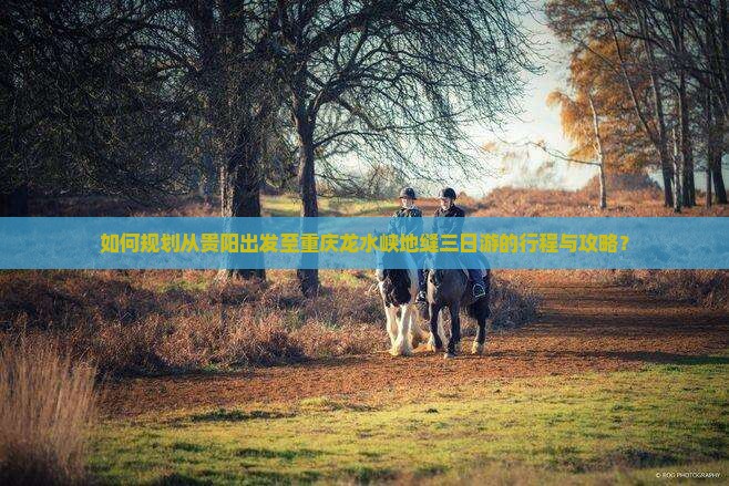如何规划从贵阳出发至重庆龙水峡地缝三日游的行程与攻略？