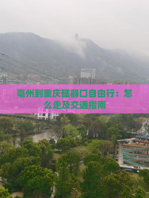 亳州到重庆磁器口自由行：怎么走及交通指南
