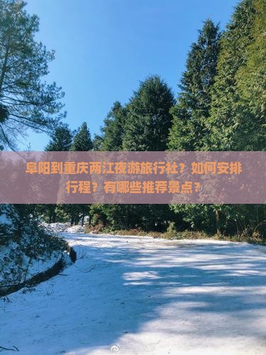 阜阳到重庆两江夜游旅行社？如何安排行程？有哪些推荐景点？