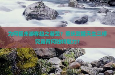 为何福州游客趋之若鹜？重庆武隆天生三桥究竟有何独特魅力？