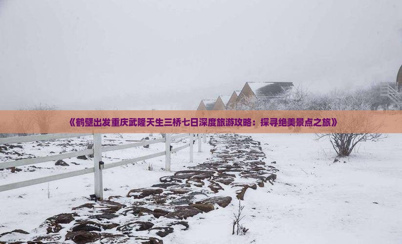 《鹤壁出发重庆武隆天生三桥七日深度旅游攻略：探寻绝美景点之旅》