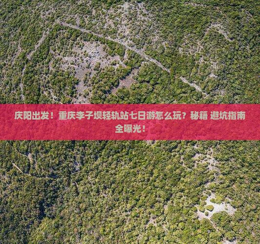 庆阳去重庆李子坝轻轨站七日游