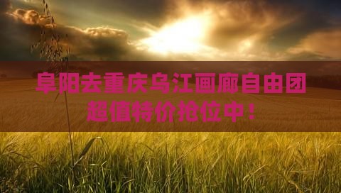 阜阳去重庆乌江画廊自由团