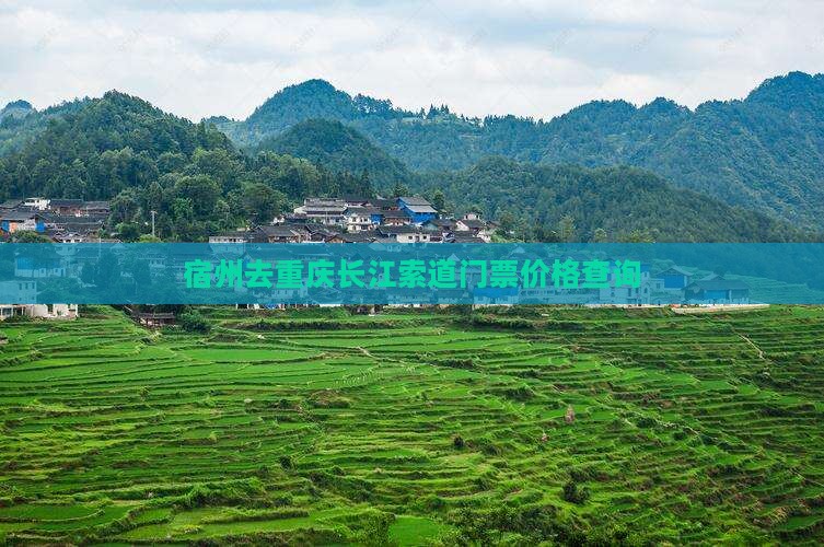 宿州去重庆长江索道门票价格查询
