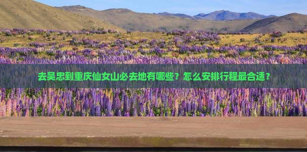 去吴忠到重庆仙女山必去地有哪些？怎么安排行程最合适？