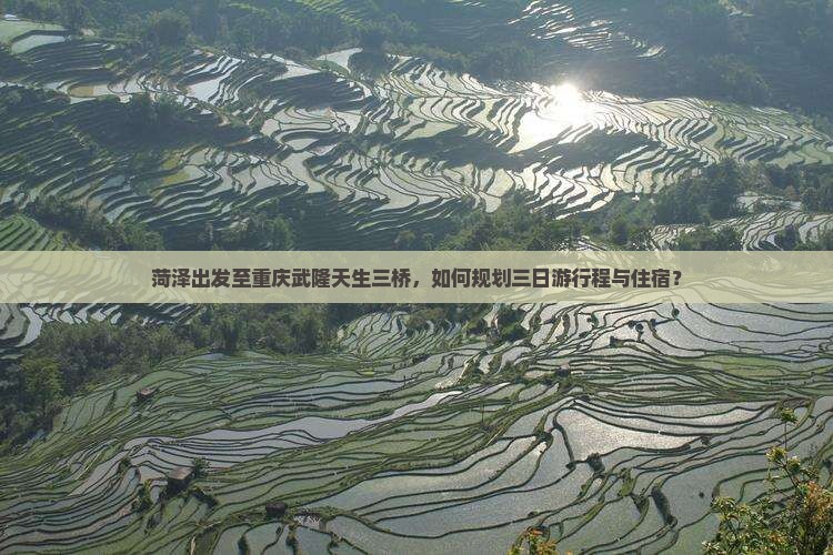 菏泽出发至重庆武隆天生三桥，如何规划三日游行程与住宿？