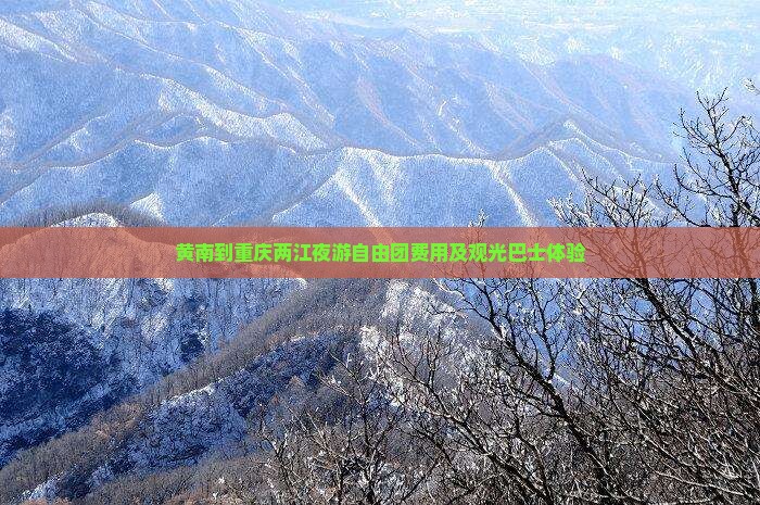 黄南到重庆两江夜游自由团费用及观光巴士体验