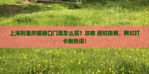 上海到重庆磁器口门票