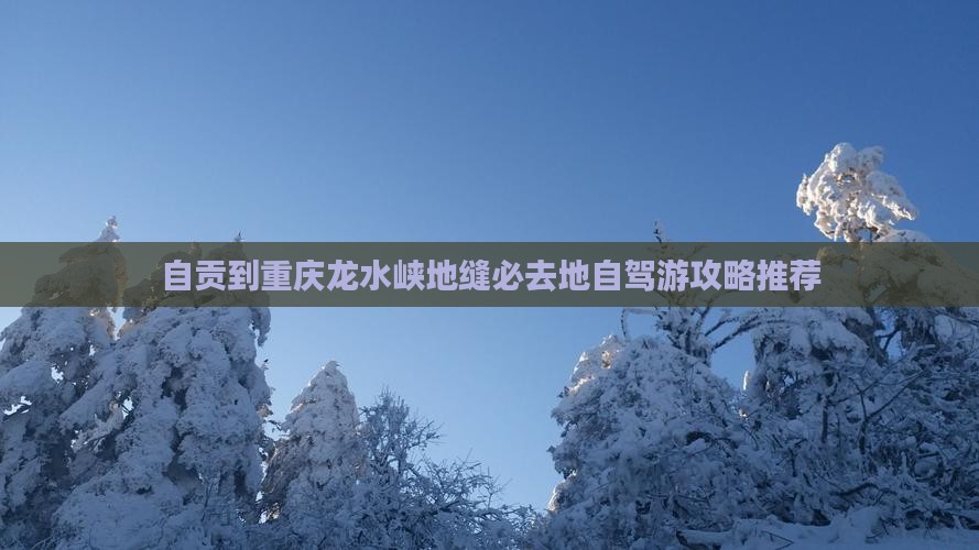 自贡到重庆龙水峡地缝必去地