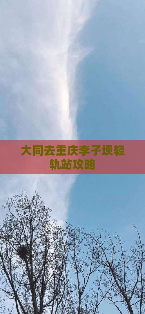 大同去重庆李子坝轻轨站哪里玩