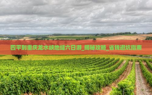 四平到重庆龙水峡地缝六日游