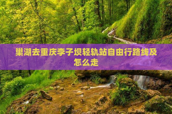 巢湖去重庆李子坝轻轨站自由行