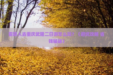 霍邱去重庆武隆二日游