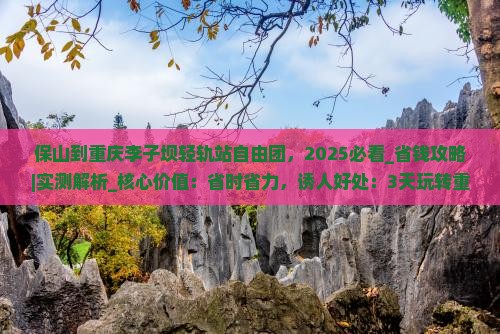 保山到重庆李子坝轻轨站自由团
