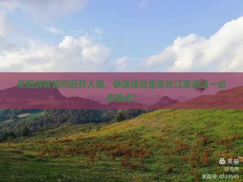 阜阳游客如何避开人潮，快速体验重庆长江索道这一必去痛点？