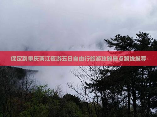 保定到重庆两江夜游五日自由行旅游攻略景点路线推荐