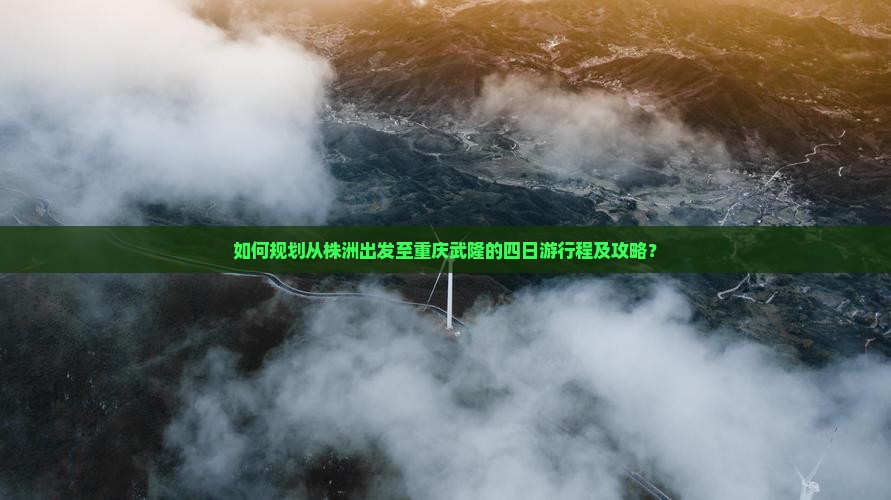 如何规划从株洲出发至重庆武隆的四日游行程及攻略？