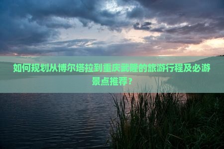 如何规划从博尔塔拉到重庆武隆的旅游行程及必游景点推荐？