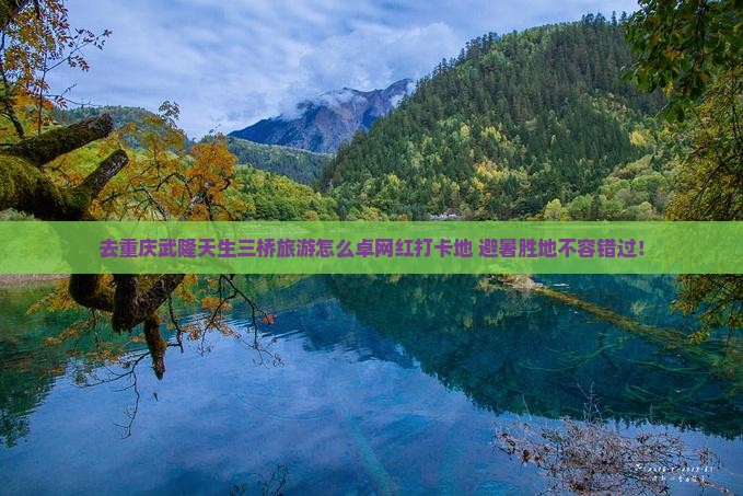 去重庆武隆天生三桥旅游怎么卓网红打卡地+避暑胜地不容错过！
