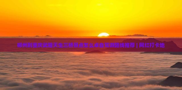 郴州到重庆武隆天生三桥景点怎么卓自驾游路线推荐 | 网红打卡地