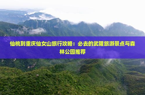 仙桃到重庆仙女山旅行攻略：必去的武隆旅游景点与森林公园推荐