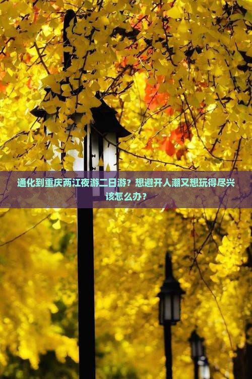 通化到重庆两江夜游二日游？想避开人潮又想玩得尽兴该怎么办？