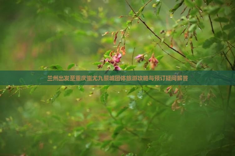 兰州出发至重庆蚩尤九黎城团体旅游攻略与预订疑问解答