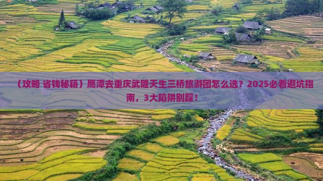 鹰潭去重庆武隆天生三桥大型旅游团