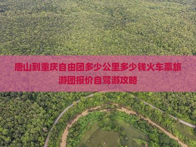 唐山到重庆自由团