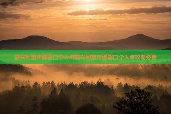 嘉兴到重庆磁器口个人游