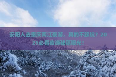 安阳去重庆两江夜游旅游
