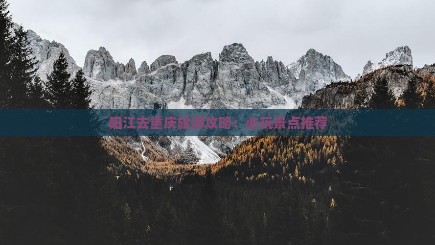 阳江去重庆哪里玩